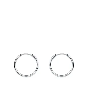 Boucles d'oreilles Morfea or blanc 18K 14mm