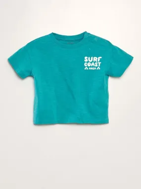 Camiseta de manga corta 'surf' - AZUL