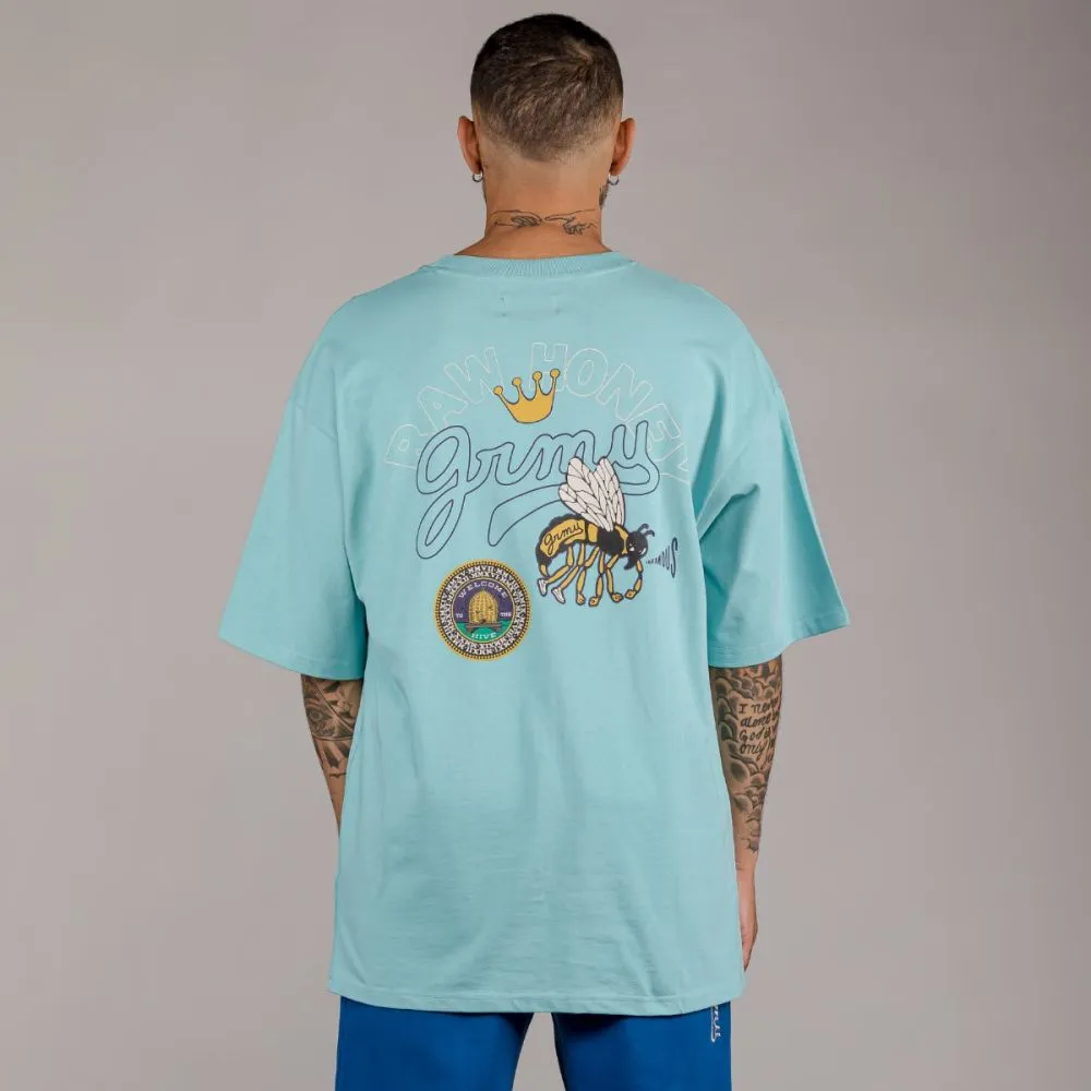 CAMISETA GRIMEY HIVE HEAVYWEIGHT  BLUE | FALL 22 