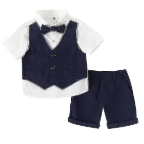 Conjunto de trajes formales para niños pequeños de esmoquin, traje de ajuste para niños