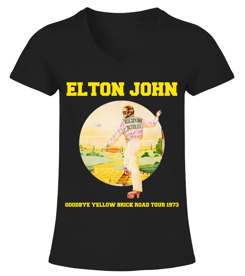 Elton John BK 005 Camiseta cuello pico Mujer