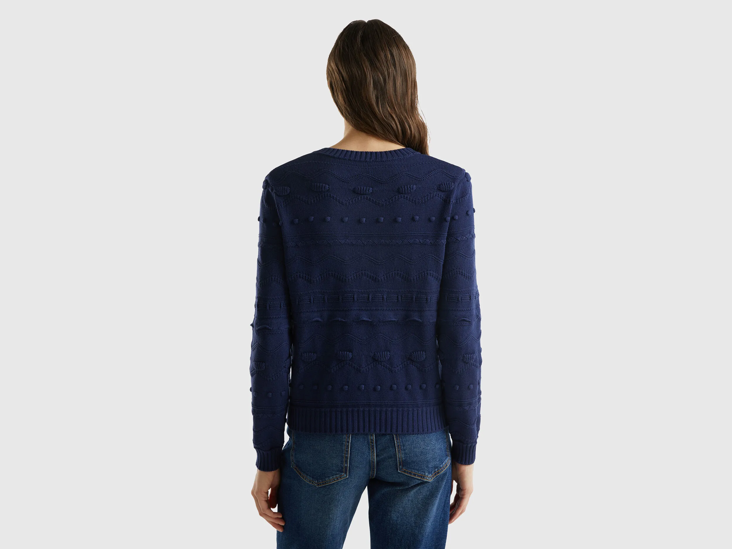 Jersey labrado azul oscuro