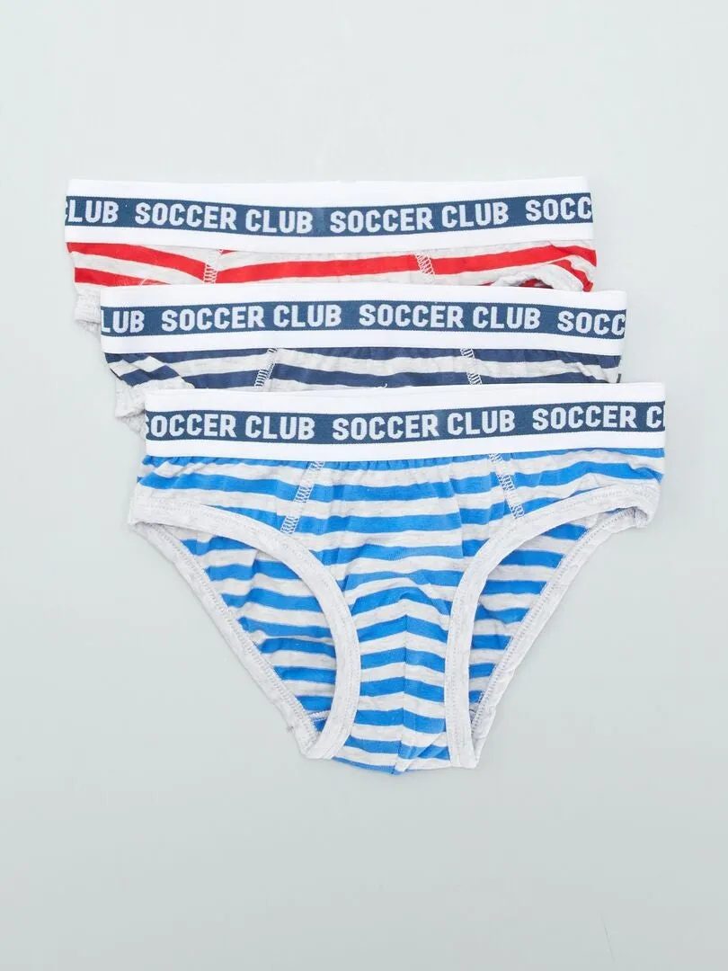 PACK DE 3 SLIPS CON ESTAMPADO  GRIS